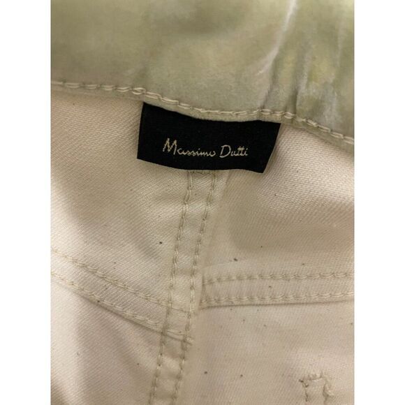 Massimo Dutti Womens Trousers Pants EU 40 US 8 Flocked Velvet Beige 5035/936 NWT - Picture 4 of 10